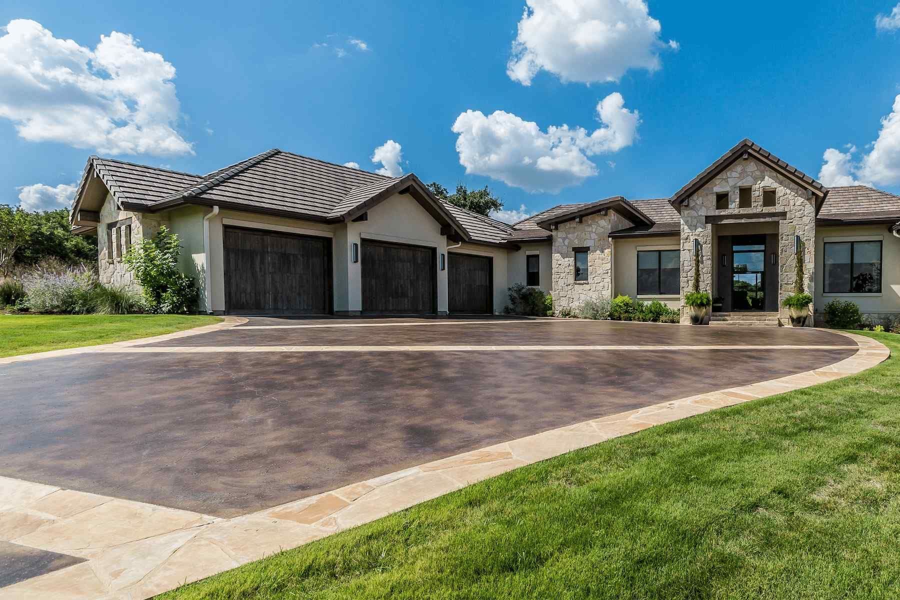 concrete driveway staining done in Glendale, Arizona